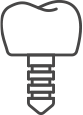 line drawing of a dental implant